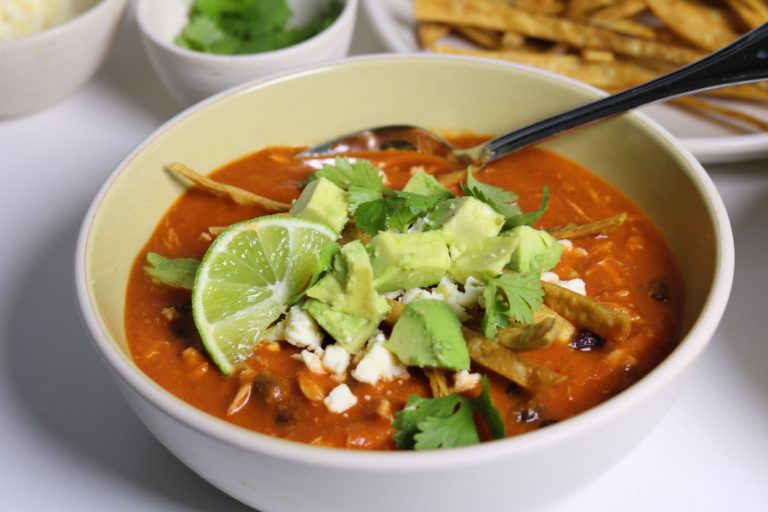 Chicken Tortilla Soup - Three Hungry Boys